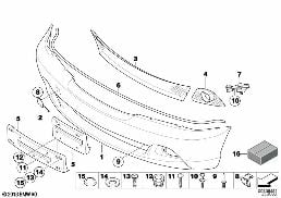 트림패널, 앞 diagram for BMW 3 Series E46 318Ci