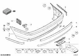 TRIM COVER, REAR I diagram for BMW 3 Series E46 318i