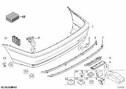 트림패널, 뒤 diagram for BMW 3 Series E46 318Ci