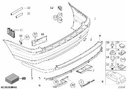 Verkleidung hinten diagram for BMW 3 Series E46 316i