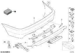 M 트림패널, 뒤 diagram for BMW 3 Series E46 318Ci