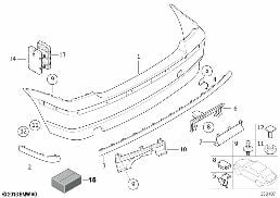 Obudowa tylna diagram for BMW 3 Series E46 316ti
