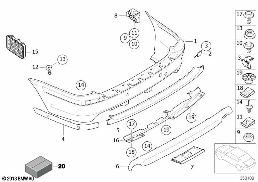 M Verkleidung hinten diagram for BMW 3 Series E46 316i