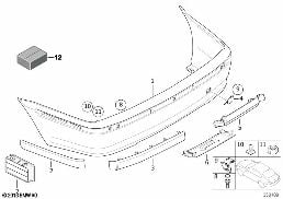 TRIM COVER, REAR II diagram for BMW 3 Series E46 325i