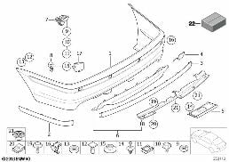 M TRIM, REAR diagram for BMW 3 Series E46 318i