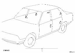 CENTRAL LOCKING SYSTEM diagram for BMW 3 Series E30 320i