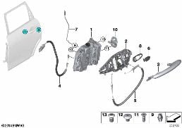 CLOSING SYSTEM, DOOR, REAR