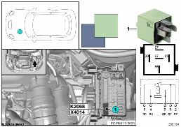 Relais Kraftstoffheizung K2068 diagram for BMW MINI Clubman R55 Cooper d