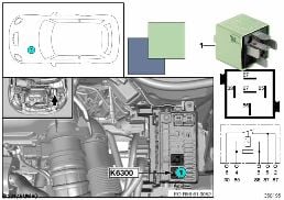 Relais DME K6300 diagram for BMW MINI R56 Cooper