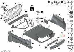 Výplň zavaz.prostor diagram for BMW MINI Clubman R55 LCI Cooper