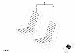 Nachrüstsatz Sitzheizung vorne diagram for BMW 7 Series E32 750iL