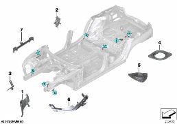 CABLE HOLDER diagram for BMW 7 Series F01 LCI 740dX