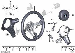 M Spor direk. simidi, Hava yastığı-Deri diagram for BMW 5 Series F10 M5