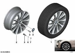 BMW LA WHEEL V-SPOKE 387 - 18'' diagram for BMW 2 Series F22 M235i
