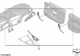 M PERFORMANCE INTERIOR TRIM COVERS diagram for BMW 1 Series F21 LCI 118i
