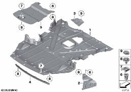 UNDERHOOD SHIELD diagram for BMW Z4 E89 30i