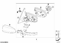OUTSIDE MIRROR diagram for BMW X6 E71 35iX