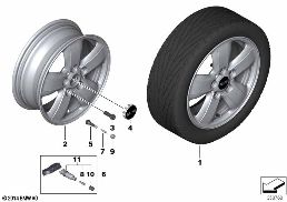 MINI LA WHEEL HELI-SPOKE 492 - 15''