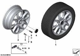 MINI LA WHEEL LOOP SPOKE 494 - 16''