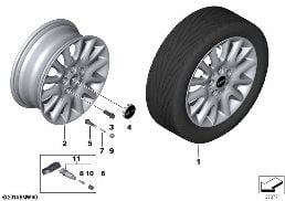 MINI LA WHEEL VICTORY SPOKE 495 - 16''