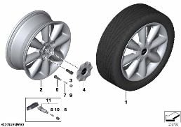 MINI LA WHEEL CONE SPOKE 507 - 18''