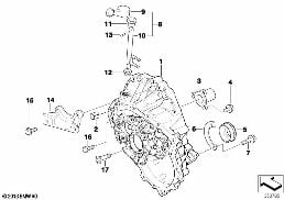 GS5-65BH Pokrywa sprzęgła i elem. dod. diagram for BMW MINI R50 Cooper