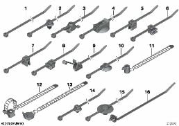CABLE TIE diagram for BMW 6 Series E64 LCI 650i