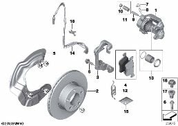FRONT BRAKE PAD WEAR SENSOR