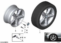 BMW LA WHEEL, STAR SPOKE 382 diagram for BMW 2 Series F22 M235i