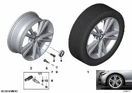 BMW LA WHEEL, DOUBLE SPOKE 385 diagram for BMW 2 Series F22 M235i