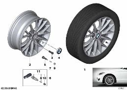 BMW LA WHEEL Y SPOKE 380 diagram for BMW 2 Series F22 M235i