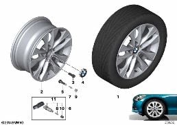 BMW LA WHEEL, V SPOKE 412 diagram for BMW 2 Series F22 M235i
