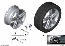 BMW LA WHEEL, STAR SPOKE 379 diagram for BMW 2 Series F22 M235i