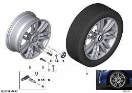 BMW LA WHEEL M STAR SPOKE 383-17'' diagram for BMW 2 Series F22 M235i