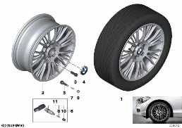 BMW LA WHEEL RADIAL SPOKE 388 - 18'' diagram for BMW 2 Series F22 M235i