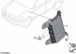 CONTROL UNIT, ACTIVE STEERING diagram for BMW X6 E71 35iX