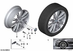 BMW LA WHEEL M DOUBLE SPOKE 624 - 20'' diagram for BMW 3 Series F30 LCI 328i