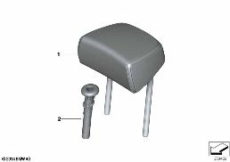 REAR SEAT HEAD RESTRAINT diagram for BMW X4 F26 M40iX