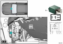 Relé ventilátor světlomet K48 diagram for BMW Rolls-Royce Phantom RR1 Phantom