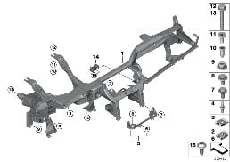 CARRIER INSTRUMENT PANEL diagram for BMW i8 I12 i8