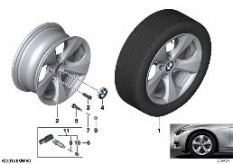 Rueda AL BMW Streamline 306-16'' diagram for BMW 3 Series F30 316i