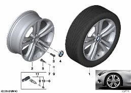 Rueda AL BMW doble radio 401-19'' diagram for BMW 3 Series F30 316i