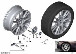 BMW LA WHEEL INDIVIDUAL V-SPOKE 439-19''