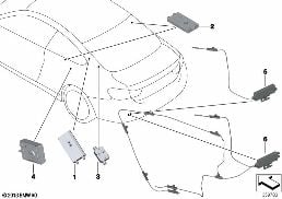 COMPONENTS, ANTENNA AMPLIFIER diagram for BMW 4 Series F33 LCI 430d
