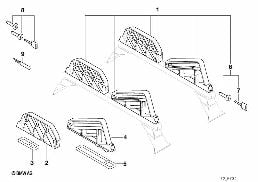 Ski-/Snowboard Set diagram for BMW 7 Series E32 750iL