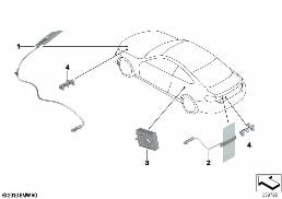 INDIVIDUAL PARTS FOR PHONE ANTENNA diagram for BMW 4 Series F33 LCI 430d