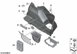 RIGHT TRUNK TRIM diagram for BMW 2 Series F22 228i