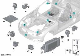 ELECTRIC PARTS AIRBAG diagram for BMW 4 Series F33 LCI 430d