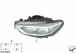 HEADLIGHT diagram for BMW 4 Series F33 430iX