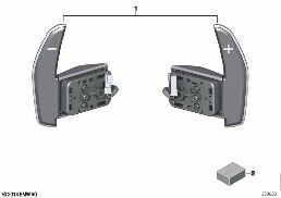 Πλήκτρα paddle αλλαγ.ταχυτήτ.τιμονιού M diagram for BMW 3 Series F80 M3 M3